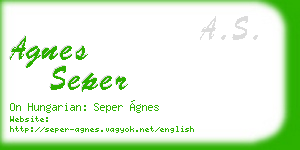 agnes seper business card